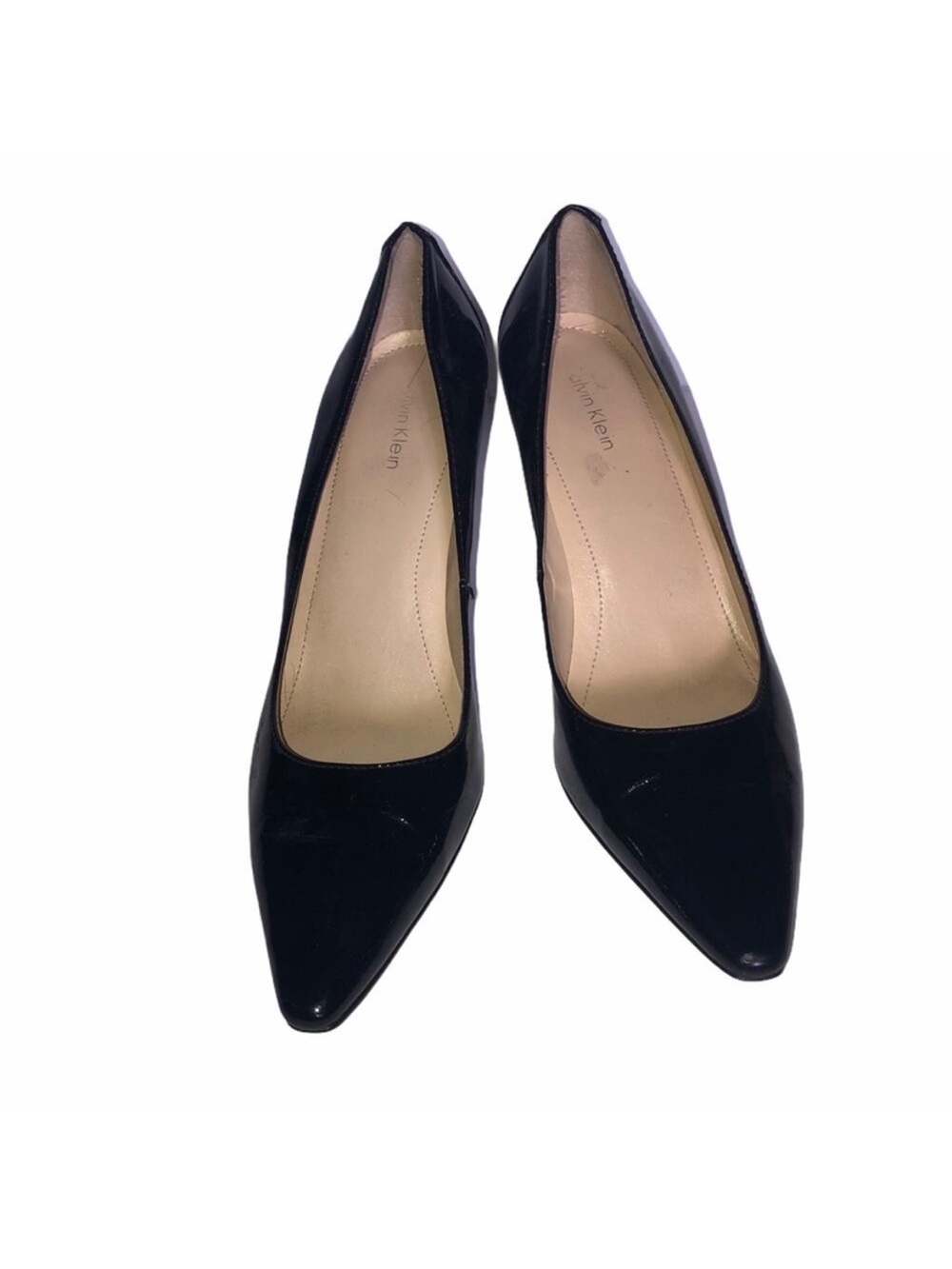Calvin Klein Black Pointy Diva Heels Size 6 - Picture 2 of 6